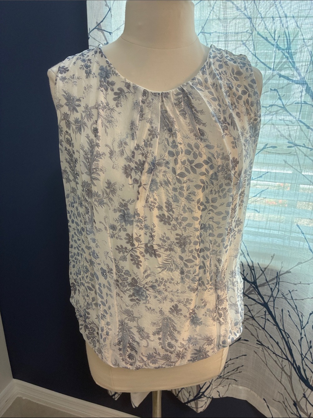 Stella Rosa - Made in Italy - Sleeveless White Floral Print Blouse